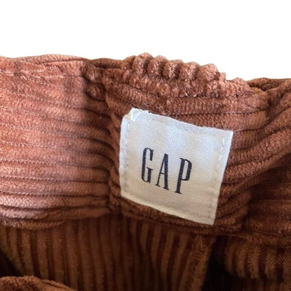 Gap Pants Women’s Sz 18 Wide Wale Corduroy Wide Leg Pleated Brown High Waist NWT - Picture 8 of 9